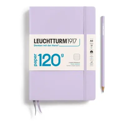 Leuchtturm1917 Zápisník 120G Lilac Medium A5 linkovaný