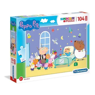 Clementoni Puzzle Supercolor Maxi - Peppa Pig, 104 dílků - Clementoni