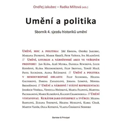 Umění a politika - Sborník 4. sjezdu historiků umění - Ondřej Jakubec