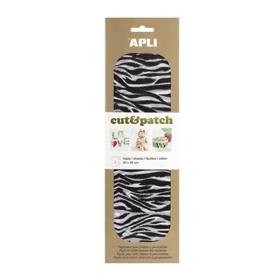 APLI Cut&Patch papír 30 x 50 cm - Zebra 3 ks