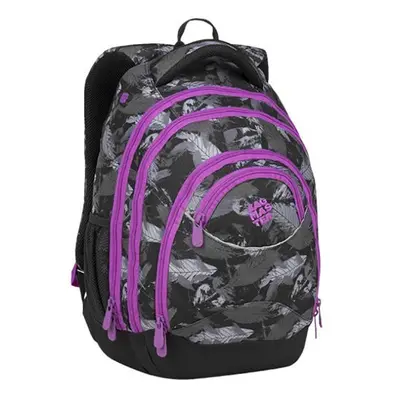 Bagmaster Dívčí studentský batoh ENERGY 9 A VIOLET/GRAY/BLACK