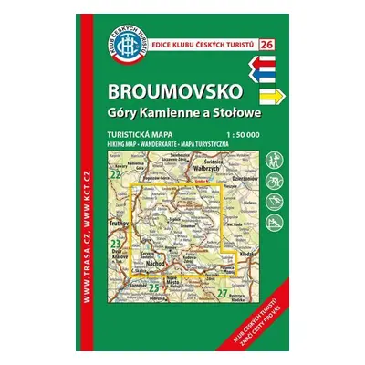 KČT 26 Broumovsko, Góry Kamienne a Stolowe1:50 000/turistická mapa