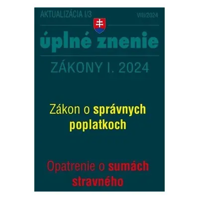 Aktualizácia I/3 2024 – daňové a účtovné zákony