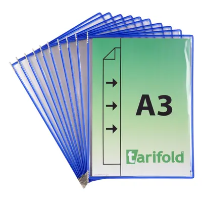 djois rámeček s kapsou a úchyty, A3, otevřené bokem, modré, 10 ks