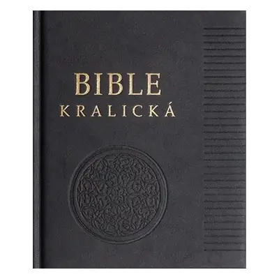 Poznámková Bible kralická černá, pravá kůže/zlatá ořízka