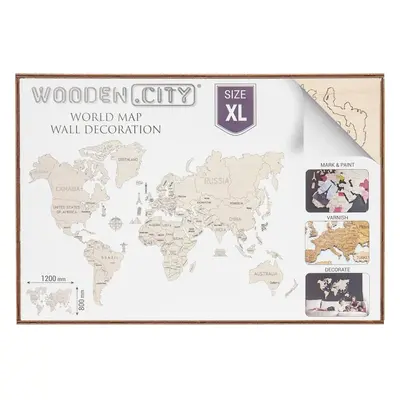 Wooden City Puzzle 3D Mapa světa, dřevěné