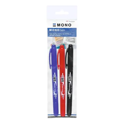 Tombow Oboustranný fineliner Mono Twin 3 ks