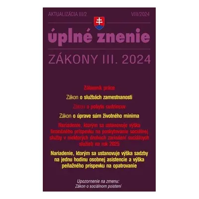 Aktualizácia III/2 2024 – Zákonník práce a zamestnávanie