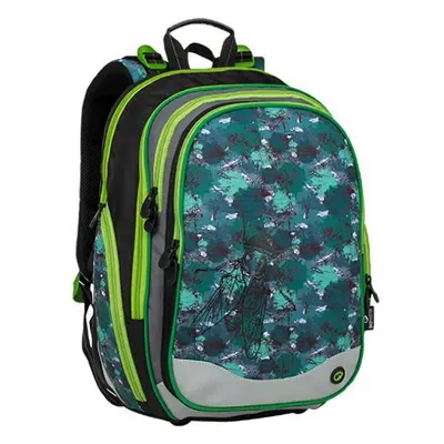 Bagmaster Klučičí školní batoh ELEMENT 9 B BLACK/GREEN/GRAY