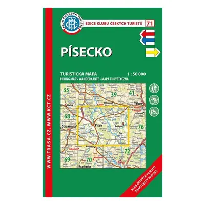 KČT 71 Písecko 1:50 000/turistická mapa