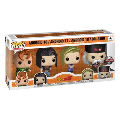 Funko POP Animation: Dragon Ball Z - Android 16, Android 17, Android 18 & Dr. Gero