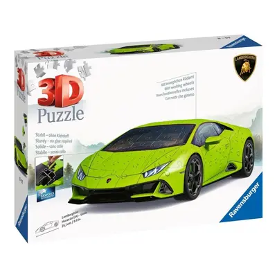 Ravensburger Puzzle 3D - Lamborghini Huracán Evo zelené 108 dílků