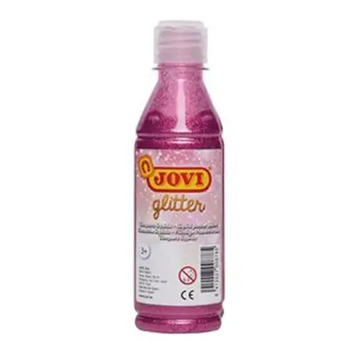 JOVI temperová barva glittrová 250 ml v lahvi růžová