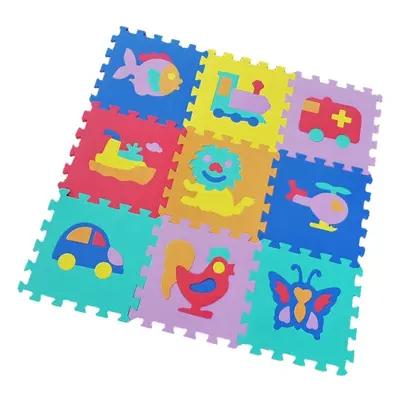 Pěnová puzzle Zvířátka dopravní prostředky 9 ks, 1. vydání - Alltoys