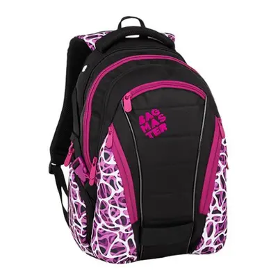 Bagmaster Studentský batoh BAG 9 C PURPLE/WHITE/BLACK