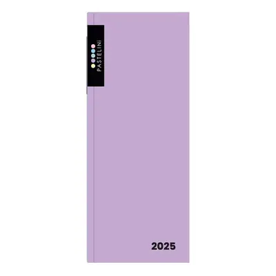 Diář PVC měsíční 2025 PASTELINI - fialová