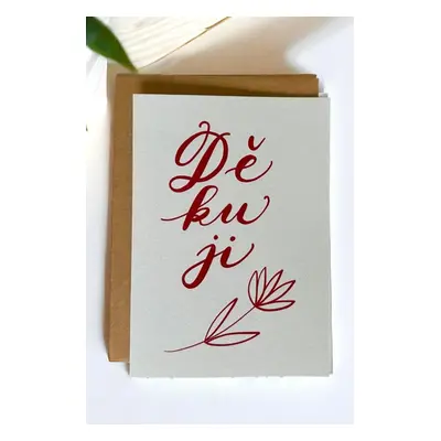 Be Nice EKO Přání Děkuji - červené