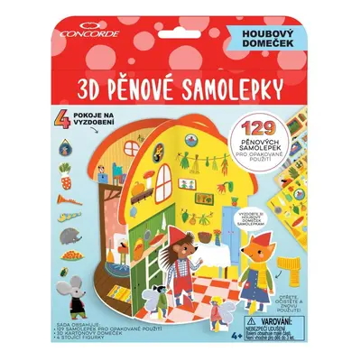 Concorde Pěnové samolepky 3D - Houbový domeček