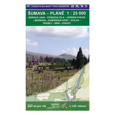 Šumava Pláně 1:25 000 / 66 Turistické mapy pro každého, 6. vydání