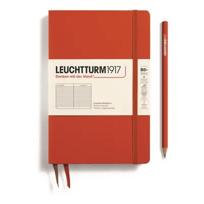 Leuchtturm1917 Zápisník Fox Red Paperback B6+ linkovaný