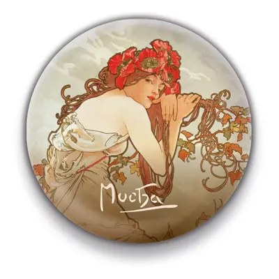 Magnet Alfons Mucha – Léto, kulatý 5 cm