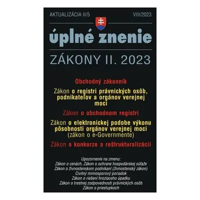 Aktualizácia II/5 2023 – Obchodný zákonník a obchodný register