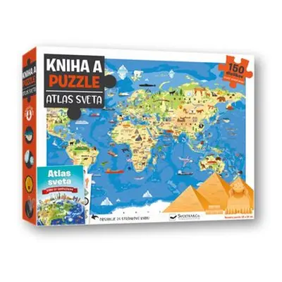 Kniha a puzzle Atlas sveta