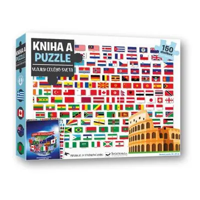 Kniha a puzzle Vlajky celého sveta