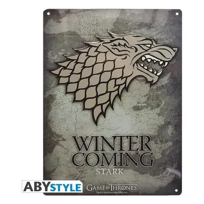 Game of Thrones Plechová cedule: Stark 38 x 28 cm