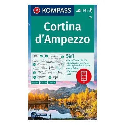 Cortina d´Ampezzo 1:50 000 / turistická mapa KOMPASS 55, 1. vydání