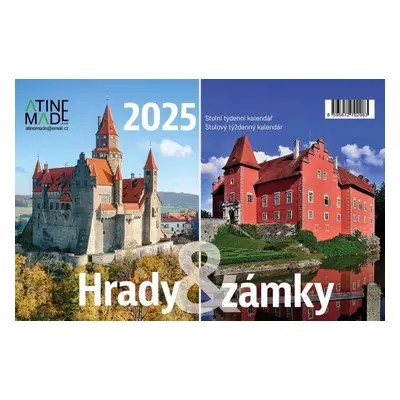 Kalendář 2025 Hrady a zámky, stolní, týdenní, 225 x 150 mm