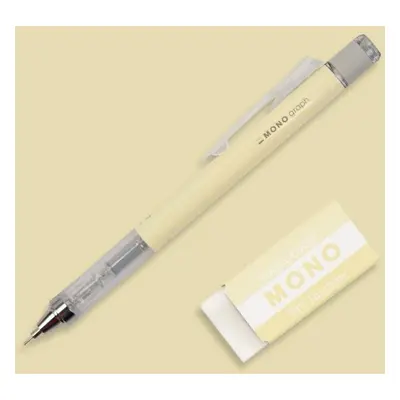 Mikrotužka Mono Graph Pastel s gumou - cream yellow, 0,5mm, blistr