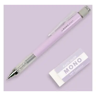 Mikrotužka Mono Graph Pastel s gumou - lavender, 0,5mm, blistr