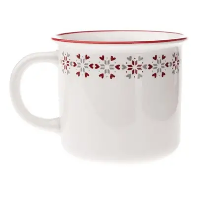 Hrnek porcelánový - norský vzor - pruh 370 ml