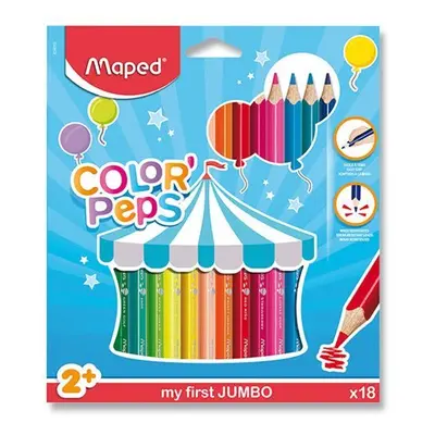 Maped - Pastelky trojhranné JUMBO Color´ Peps 18 ks