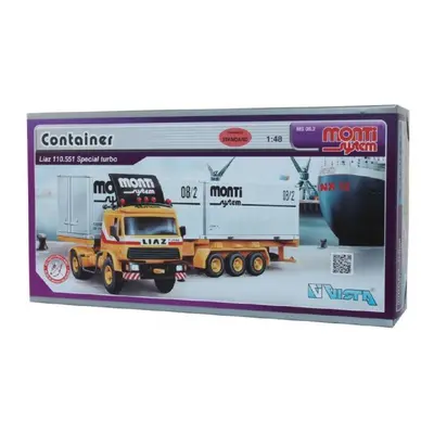 Stavebnice Monti System MS 08.2 Container Liaz 1:48 v krabici 31,5x16,5x7,5cm