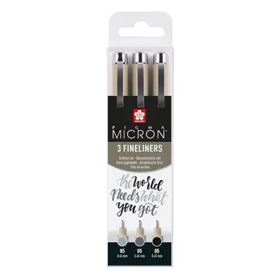 Sakura Set Pigma Micron Black and Gray 3 ks