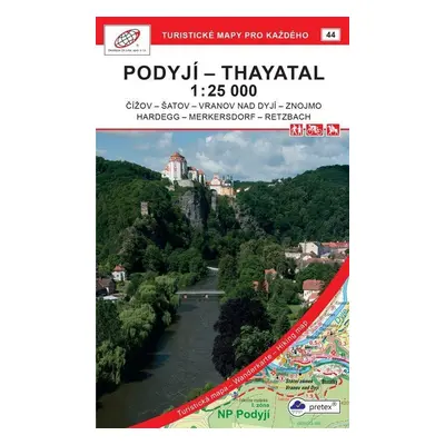 Podyjí - Thayatal 1:25 000, národní parky / 44 Turistické mapy pro každého