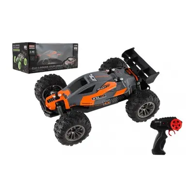 Auto RC Buggy rychlostní 2,4GHz plast 25cm na baterie oranžové v krabici 31x14x18cm