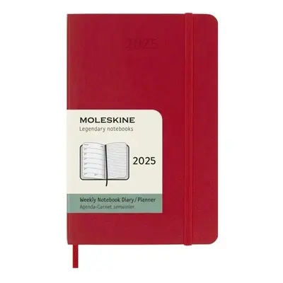 Moleskine Plánovací zápisník 2025 červený S, měkký