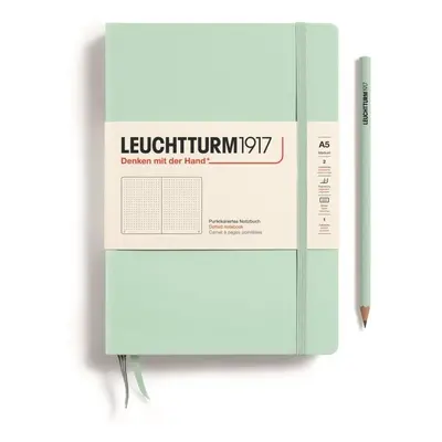 Leuchtturm1917 Zápisník Mint Green Medium A5 tečkovaný