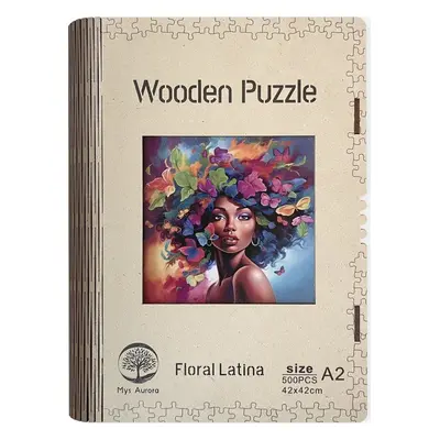 Dřevěné puzzle/Floral Latina A2 - Emitex