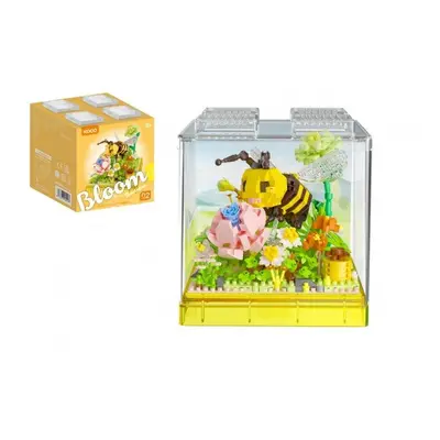 Stavebnice mini KOCO Včelka plast 668ks v krabičce 11x12x11cm