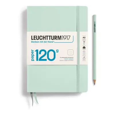 Leuchtturm1917 Zápisník 120G Mint Green Medium A5 tečkovaný