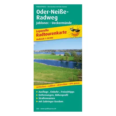 Odra-Neisse, Jablonec-Ueckermünde 1:50 000 / cyklistická mapa