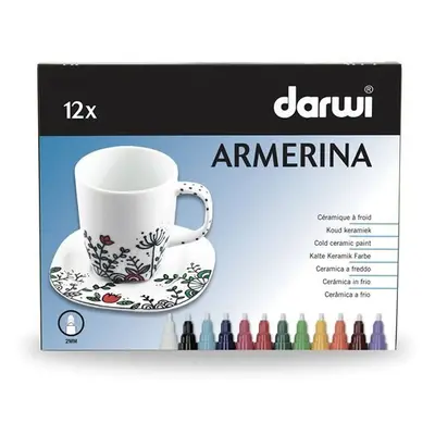 DARWI ARMERINA fixy na porcelán bez vypalování sada 12 x 6 ml