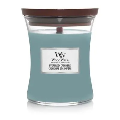 WoodWick Evergreen Cashmere svíčka váza 275g