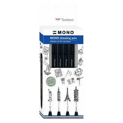 Tombow Fineliner MONO drawing pen - sada Bold 4ks