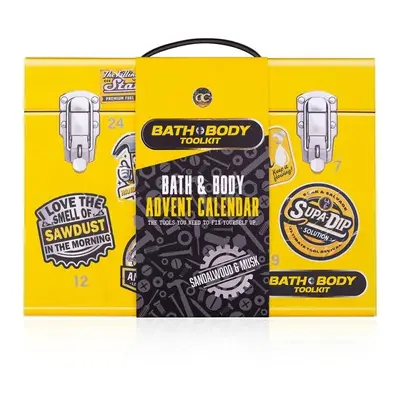 Adventní kalendář BATH & BODY TOOLKIT v dárkové krabici na nářadí