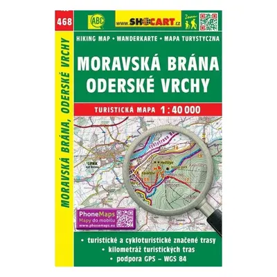 SC 468 Moravská Brána, Oderské vrchy 1:40 000